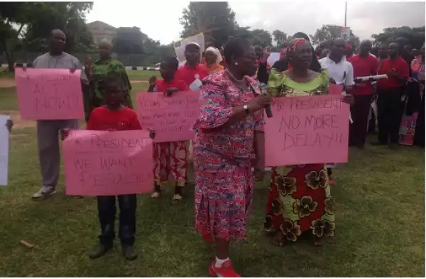 Chibok girls: Buhari, decide now – BBOG marches to Aso Villa [PHOTOS]